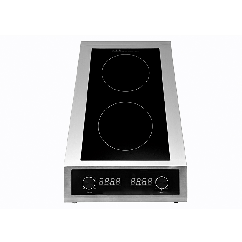 3500W+3500W Double Burner Induction Cooktop, Portable, Heat-Resistant Cooking Surface, Stainless Steel Commercial Grade Full Certificated Pro Chef Professional, AM-CD201