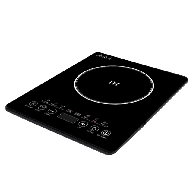 Portable Induction Cooktop, Electric Hot Plate, Programmable Single Burner with Touchscreen LED Display, Temperature Control, and Auto Shut Off, 2000 Watt, Black, AM-D116