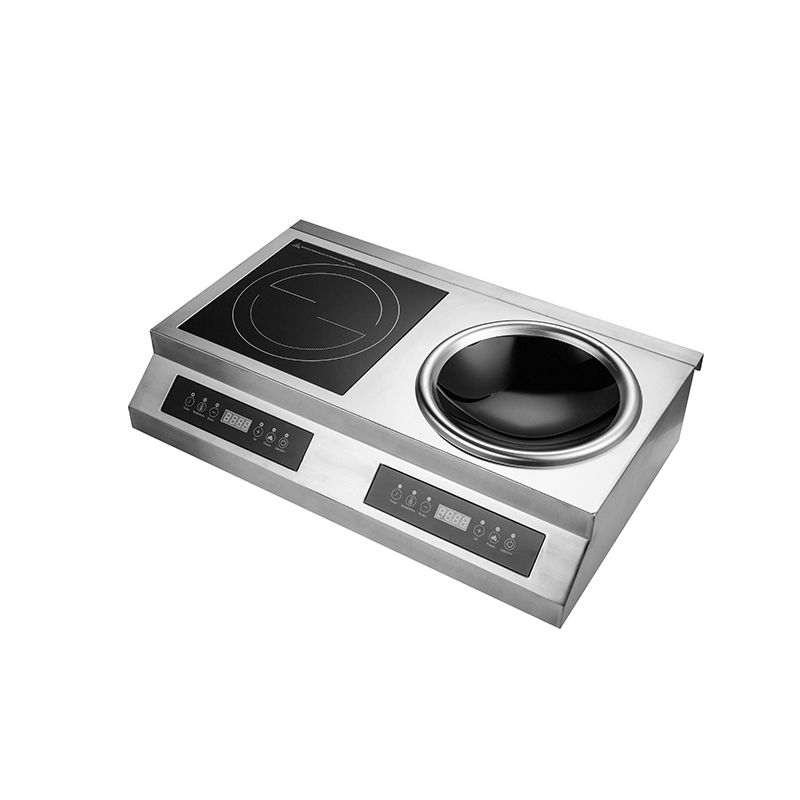 Double Burner Portable Commercial Induction Cooktop, Large Power 5000 Watts, Easy-to-Clean Surface, Multiple Power Levels, AM-CD207