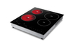 Compatible 4 Burner, Electric Combined 2 Induction and 2 Infrared Cooktop 1800W+1600W+1800W+1300W,220-240v Built-in Glass Ceramic Surface, AM-DF402