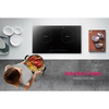 High Power 2000W+2000W Built-in Double Burner Induction Hob, Adjustable Heating Power, Time and Temperature for Cooking, AM-D210