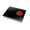 Dormitory Household Use Combined 2 Induction and 1 Infrared cooker, 3 Burners, Low Noise Electric Cooktops With 1200W+1800W+2200W Sensor Touch, Independent Control, Safety Lock, AM-DF301