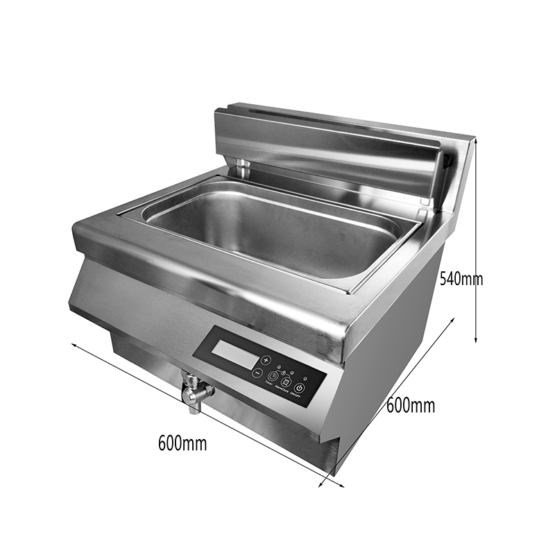 Large Capacity 35L Commercial Deep Fryer with Basket, Professional Induction Deep Fryer with High Power 5000 Watts, Stainless Steel Easy to Clean for Restaurant Catering Food Cooking, 240AM-CD22F201C