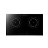 High Power 2000W+2000W Built-in Double Burner Induction Hob, Adjustable Heating Power, Time and Temperature for Cooking, AM-D210