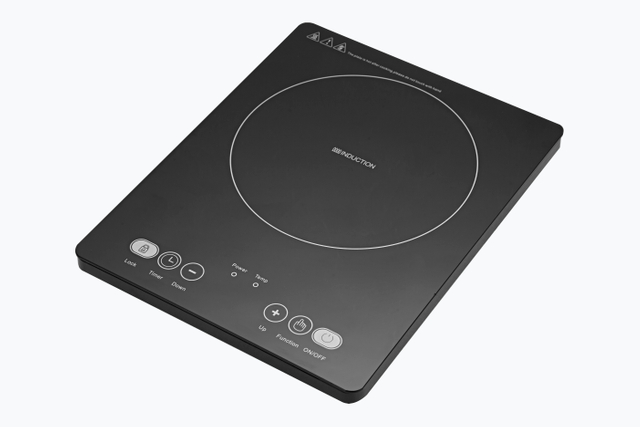 Customizable Single Burner Household Induction Cooker, Over-hear and Over-voltage Protection, Multifunctional Sensor Touch Control, LED Display, Child Safety Lock, AM-D122
