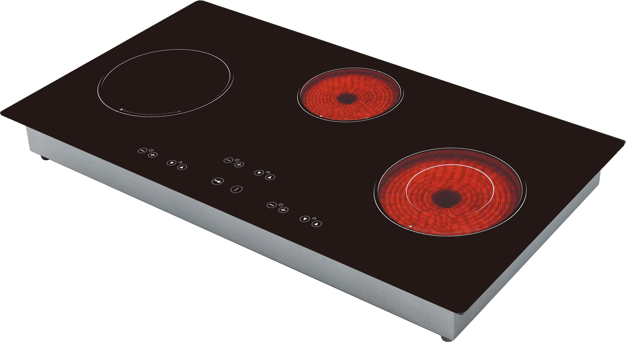 Home-cooking Household Combined 1 Induction and 2 Infrared Burners 2500W+1200W+2200W, Built-in Countertop Cooktop Multifunctional Time-saving Energy-saving, AM-DF302