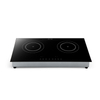 High Power 2000W+2000W Built-in Double Burner Induction Hob, Adjustable Heating Power, Time and Temperature for Cooking, AM-D210