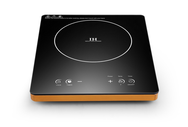 Customizable Single Burner Household Induction Cooker, Over-hear and Over-voltage Protection, Multifunctional Sensor Touch Control, LED Display, Child Safety Lock, AM-D120