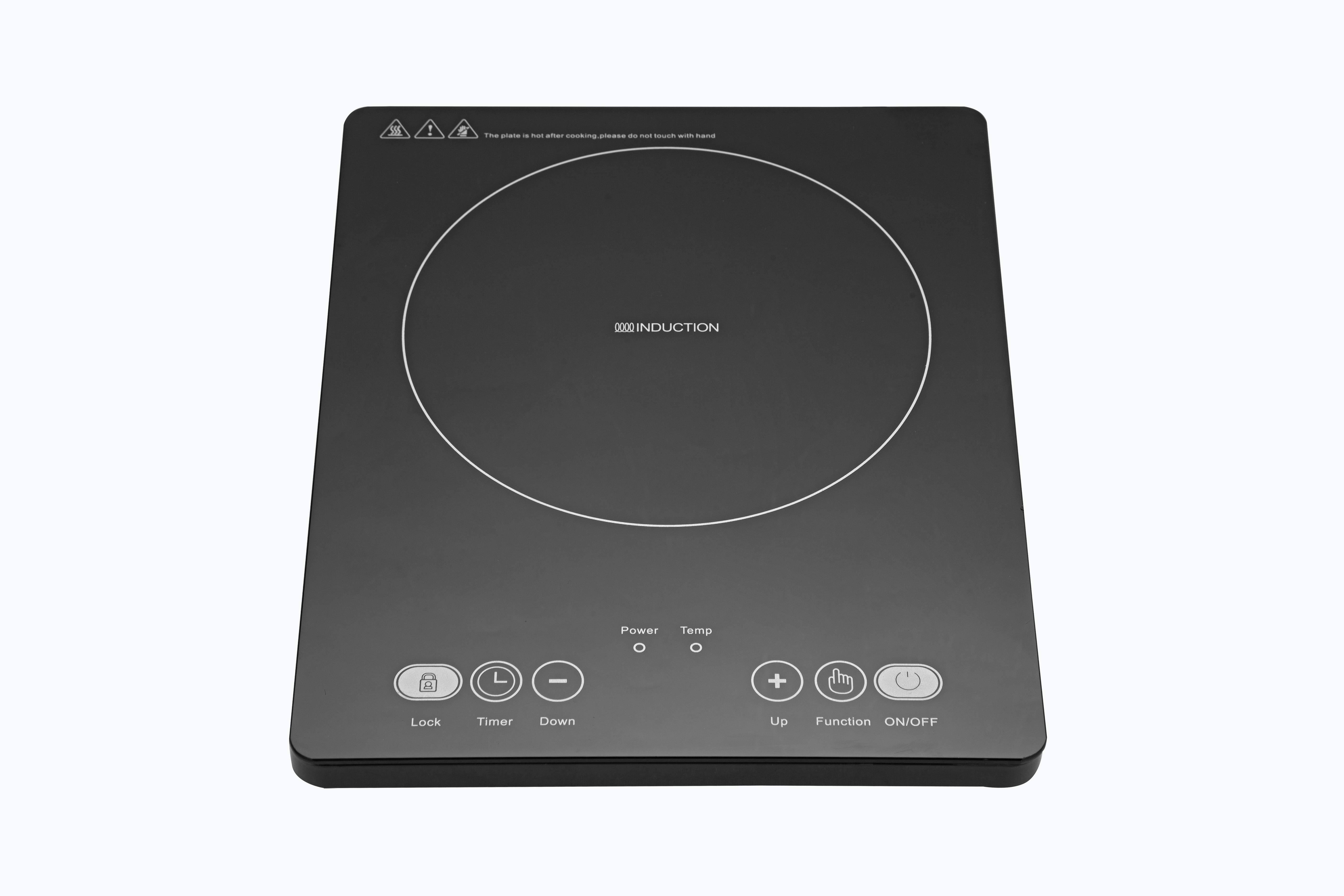 Customizable Single Burner Household Induction Cooker, Over-hear and Over-voltage Protection, Multifunctional Sensor Touch Control, LED Display, Child Safety Lock, AM-D122