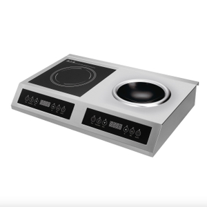 Commercial Double Wok Induction Cooktop Factory From China, AM-CD208