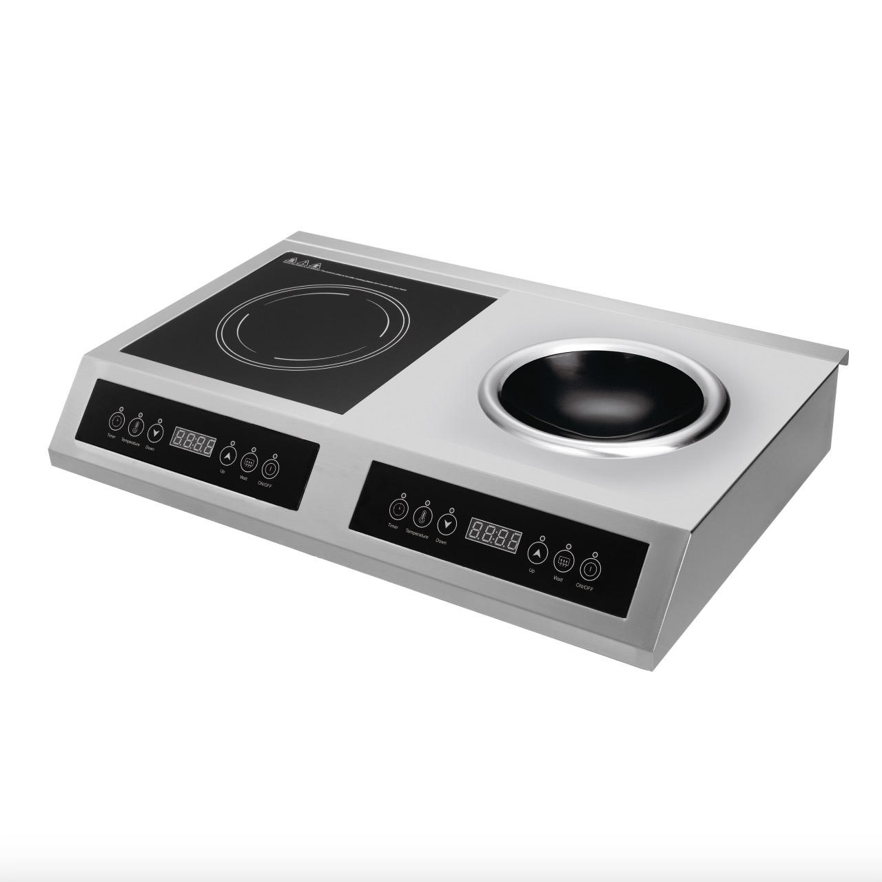 Commercial Double Wok Induction Cooktop Factory From China, AM-CD208